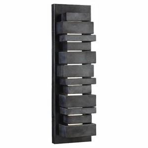 Ledgend Dark Weathered Zinc Outdoor Integrated LED Wall Lantern Sconce