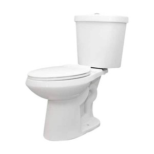 Glacier Bay 12 in. Rough In 2-Piece 1.0 GPF1.28 GPF Dual Flush Elongated Toilet in White, Seat Included