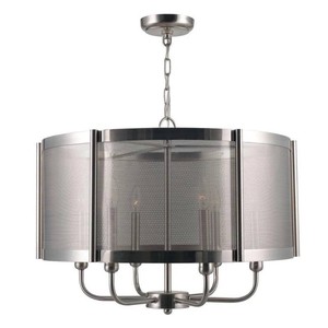 World Imports Xena 6-Light Brushed Nickel Indoor Chandelier WI 8963-37