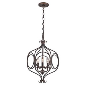 Trans Globe 3-Light Rubbed Oil Bronze Pendant 10413 ROB