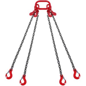 Chain Sling, 516 in. x 10 ft. Lifting Chains with Hooks, G80 Engine Chain Hoist Lifts, 11000 lbs. Lifting Sling Chains