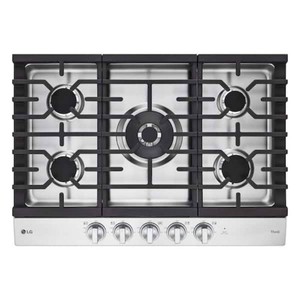 LG 30 in. Gas Cooktop in Stainless Steel with 5 Burners with EasyClean