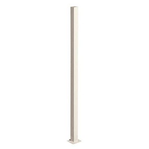 (10) 2 in. x 2 in. x 5 ft. Navajo White Metal Fence Post with Flange and Post Cap
