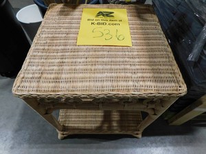 Shop bali & pari Oxford 23.6 in. Natural Brown Square Rattan Wicker End Table