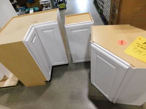Lot of Three Cabinets-- Hampton Bay White