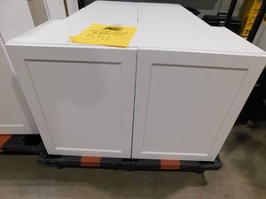 Lot of Three--Designer Series Melvern 36 in. W x 15 in. D x 24 in. H Assembled Shaker Deep Wall Bridge Kitchen Cabinet in White