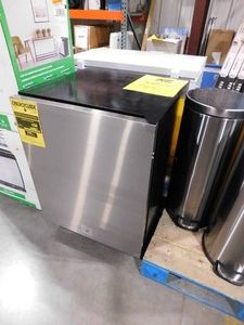 24 in. W 4.8 cu. ft. Freezerless Mini Refrigerator in Stainless Steel Counter Depth