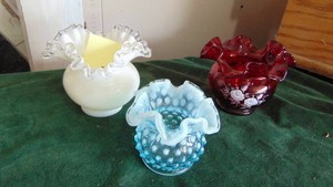 3- Fenton Rose Bowls