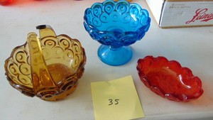 3-Pieces of Assorted Moon and Star Glass