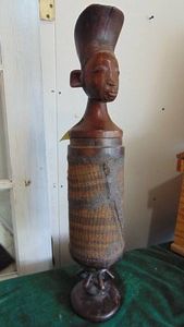 Mangbetu Figured Carved Wood Box