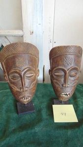 Pair of Chokwe Masks