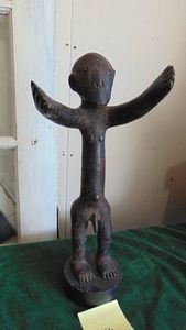 Large African Metal Bronze Male Figure