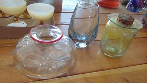 3 Pieces of Art Glass, One Signed Jon Offutt Piece