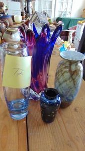 Assorted Vases, Holmguard and Other Signed Vase