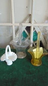 3- Various Glass Baskets