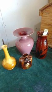 Assorted Pottery Vases, 3 Pieces of Haeger