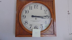 Standard Electric Wall Clock in Oak Case