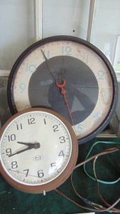 2- Vintage Wall Clocks, Not Tested