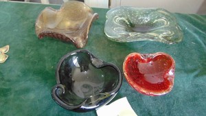 4- Art Glass Bowls