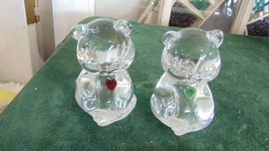 2- Fenton Glass Bears