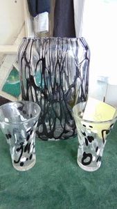 3- Art Glass Vases