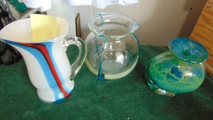 3- Art Glass Vases