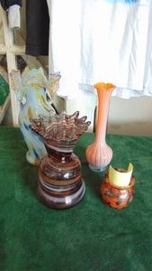 4-Pieces of Art Glass