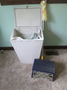 Soft side laundry hamper and lid, f...