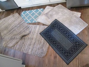 Entry rugs and runner in varying co...