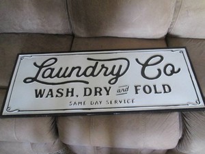 Large Metal Laundry wall sign appro...