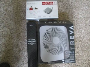 Belkin wireless G router, TV cable ...