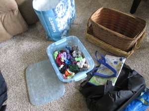 Decorative wicker baskets, reusable...