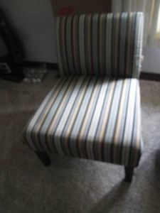 Striped pattern sitting chair (some...