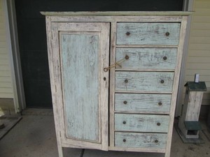 Rustic wood 6-drawer Armoire approx...