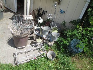 Assortment of mixed material outdoo...