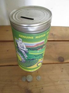 John Deere Tin advertisement bank...