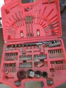 Screwdriver, drill bit and hole saw...