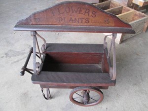 Doll sized wooden flower and plant ...