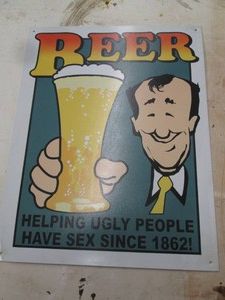 Humorous Beer Establishment 13x16in...