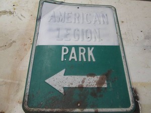 Metal American Legion Parking 18x24...