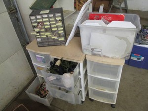 (3) Rolling 3-drawer organizers, Mu...