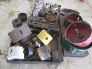 Variety of hole saw bits from assor...