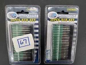Lot of 2 - 20 pc BUR SET for Rotary Tools