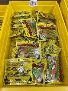 50 pkgs - MIMIC MINNOW TAILS - green orange   tiger
