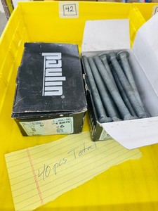 Galvanized CARRIAGE BOLTS - 40 pc lot 12 x 6