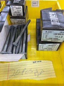 Galvanized LAG BOLT Lot - 100 pcs