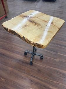 LIVE EDGE WOOD  Pipe SIDE TABLE - beautiful