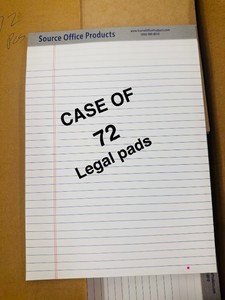 Case of 72 LEGAL PADS - white