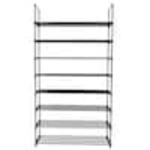 Karl home 66.54 H 40-Pair 1-Tier Black Iron Shoe Rack