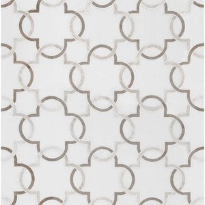MSI Bianco Quarterfoil 12 in. x 12 in. Polished Marble Floor and Wall Tile - 10 SQ. FT.